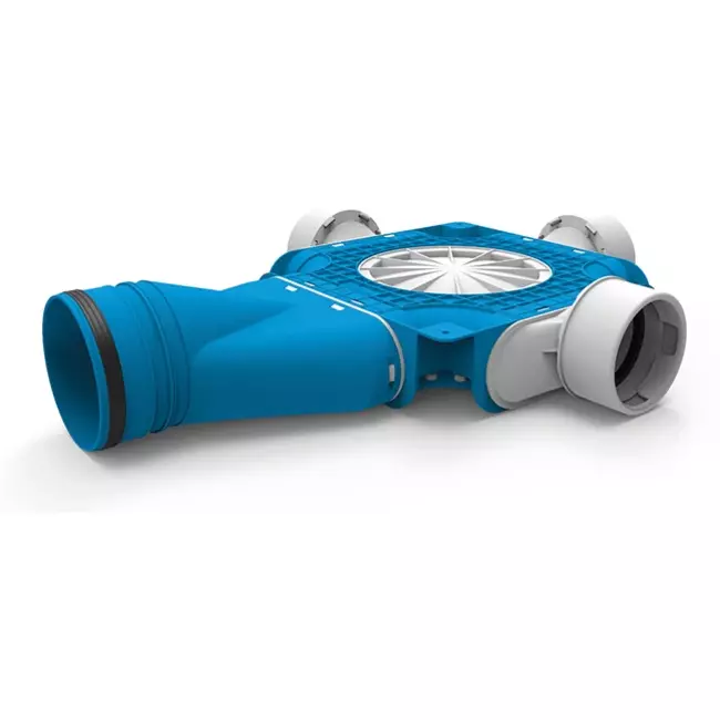 Colector compuesto Vent-Axia Uniflexplus 3x Ø90mm con boquilla horizontal Ø125mm