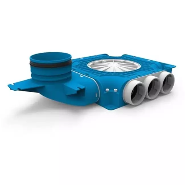 Colector compuesto Vent-Axia Uniflexplus 9x Ø69mm con boquilla vertical Ø125mm