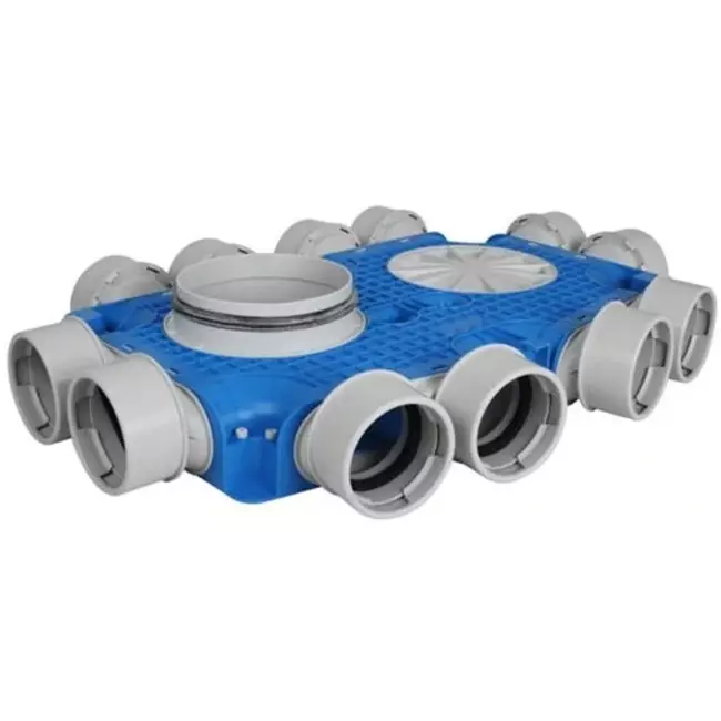 Caja de subdistribución de ventilación Vent-Axia Uniflexplus 12x Ø90 mm con boquilla Ø125 mm