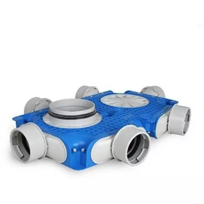 Caja de distribución principal de ventilación Vent-Axia Uniflexplus 6x Ø90 mm con boquilla Ø160 mm