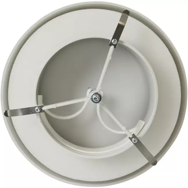 Válvula de suministro de ventilación de plástico 125 mm RAL 9003 con pinzas de sujeción - VST125