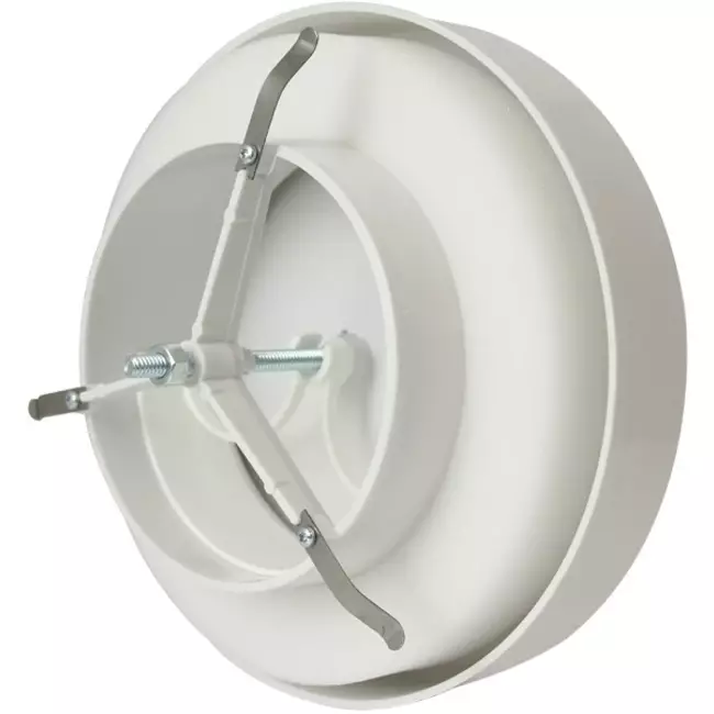 Válvula de suministro de ventilación de plástico 125 mm RAL 9003 con pinzas de sujeción - VST125