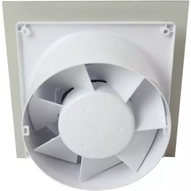 Air Roxy extractor de baño con diámetro de conexión 125 mm con temporizador y sensor de humedad - frontal de aluminio dorado
