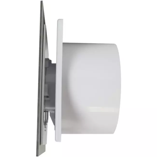Air Roxy extractor de baño con diámetro de conexión 125 mm con temporizador y sensor de humedad - frontal de aluminio dorado