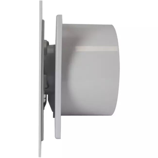Extractor de baño Ø 100 mm - panel de plástico blanco brillante