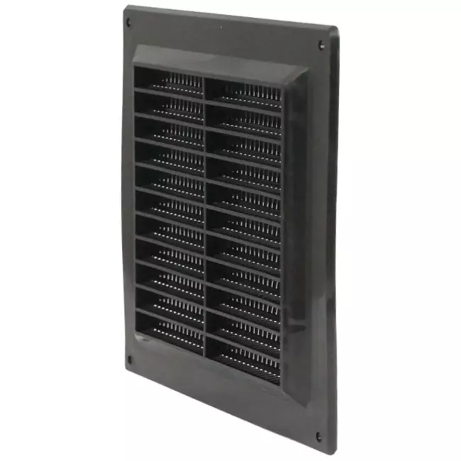 Rejilla de ventilación cuadrada 150x150 mm negro - VR1515M