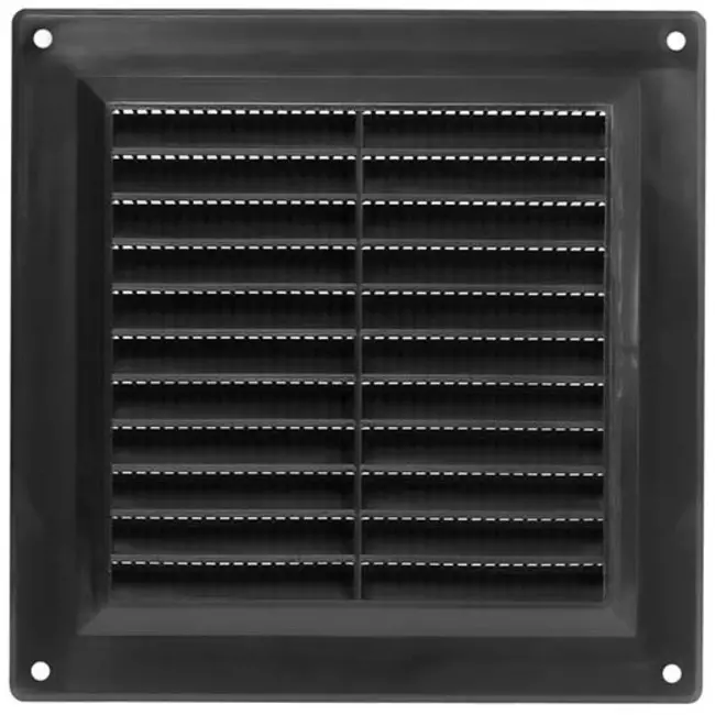 Rejilla de ventilación cuadrada 150x150 mm negro - VR1515M