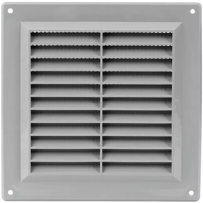 Rejilla de ventilación cuadrada con rejilla 150x150 gris - VR1515P