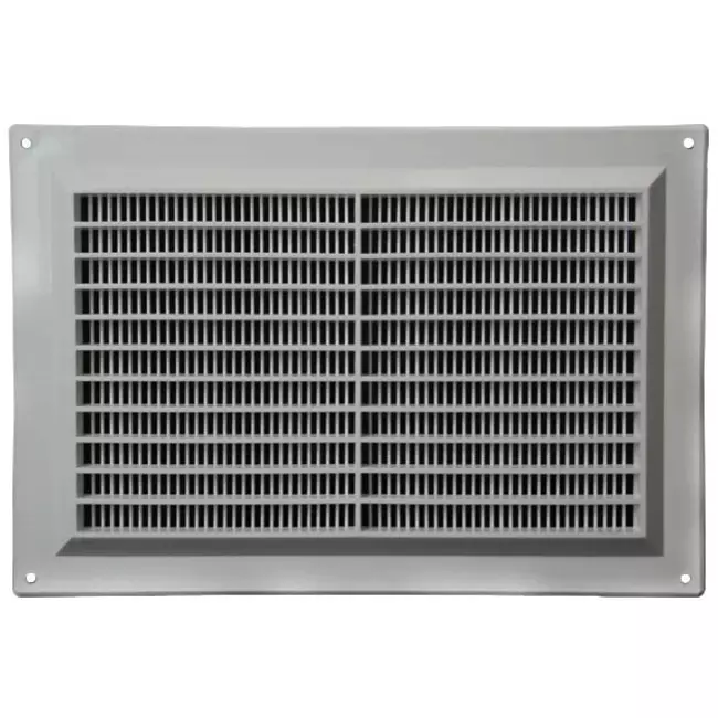 Rejilla de ventilación rectangular con rejilla 250x170 gris - VR2517P