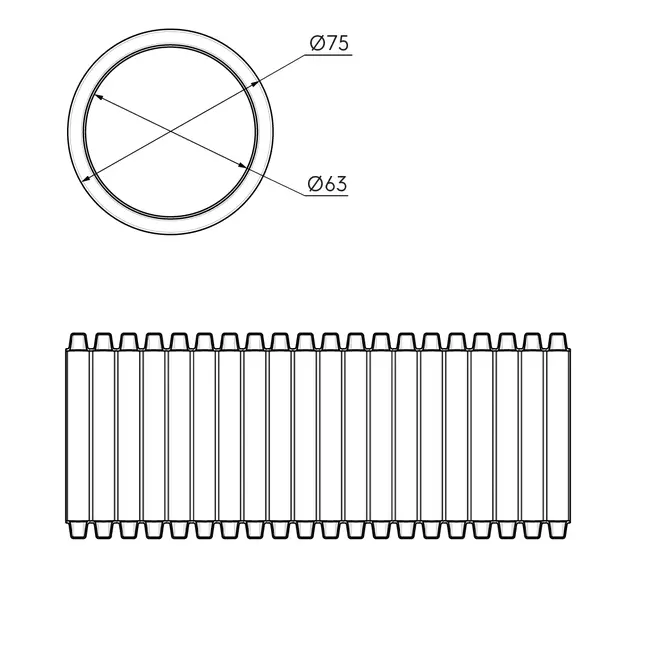 Ubbink Air Excellent 50m 34C flexible 75 63 antimicrobiano