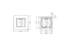 Interruptor de control Duco RF/BAT negro