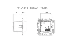 Interruptor de control Duco RF/BAT negro
