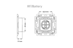 Interruptor de control Duco RF/BAT negro