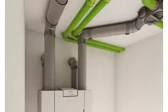 Pieza en T de 90 grados Ubbink Aerfoam 125 mm