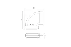 Ubbink Air Excellent 45SC kit codo horizontal