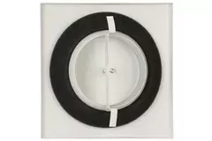 Válvula de extracción de ventilación metálica cuadrada Ø 100 mm blanco con muelles de sujeción - DVSQ100