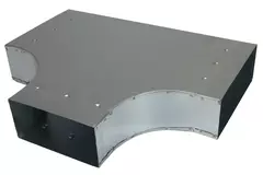 Pieza en T 90 grados 300x80 mm - 170x80 mm para canalización
