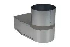 Tubo ángulo 170x80 mm a diámetro 160 mm mm para canalización