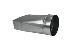 Adaptador de 170x80 mm a 160 mm de diámetro para conductos