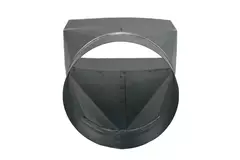 Adaptador de 170x80 mm a 160 mm de diámetro para conductos