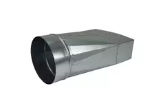 Adaptador de 170x80 mm a 160 mm de diámetro para conductos