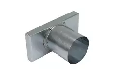 Tapa 170x80 mm con conexión de 80 mm de diámetro para conducto de humos