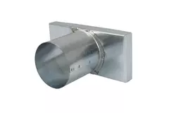 Tapa 170x80 mm con conexión de 80 mm de diámetro para conducto de humos