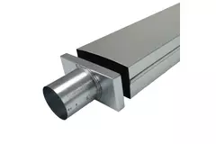 Tapa 170x80 mm con conexión de 80 mm de diámetro para conducto de humos