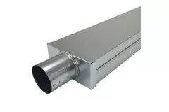 Tapa 170x80 mm con conexión de 80 mm de diámetro para conducto de humos