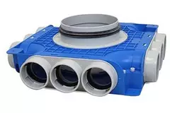 Distribuidor compuesto Vent-Axia Uniflexplus con conexión lateral 12x Ø69 mm con boquilla Ø160 mm