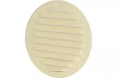 Rejilla de ventilación metálica redonda 100 mm beige - MR100Y - RAL1015