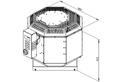 Extractor de tejado gases de combustión vertical - DVN 280 D2 F4 30