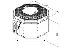Extractor de tejado catering bajo consumo - DVN 400 EC 30