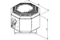 Extractor de tejado catering bajo consumo - DVN 450 EC 30