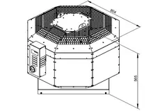 Extractor de tejado aislado gases de combustión - DVNI 400 D4 F4 30
