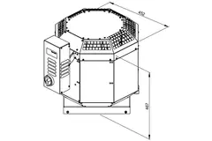 Extractor de tejado catering bajo consumo - DVN 225 EC 30