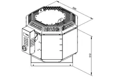 Extractor de tejado catering con frecuencia controlada - DVN 315 D4 30