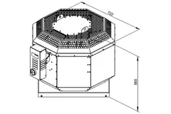Extractor de tejado catering con frecuencia controlada - DVN 400 D4 30