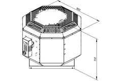 Extractor de tejado catering con frecuencia controlada - DVN 450 D4 30