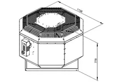 Ventilador de techo cateringcon frecuencia controlada - DVN 560 D4 30