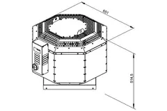 Extractor de tejado aislado catering - DVNI 315 D2 30