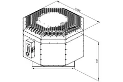 Extractor de tejado aislado catering - DVNI 450 D4 30