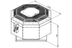 Ventilador de techo aislado catering - DVNI 560 D4 30