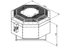 Ventilador de techo aislado catering - DVNI 630 D4 30