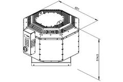 Extractor de tejado aislado catering - DVNI 280 EC 30