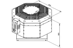 Extractor de tejado aislado catering - DVNI 355 EC 30