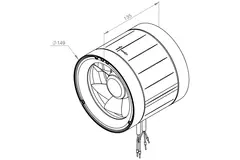 Ventilador de tubo 150mm flujo mixto ETAMASTER - EM 150 EC 01