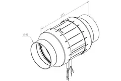 Ventilador de tubo 100mm caudal mixto ETAMASTER - EM 100L EC 01