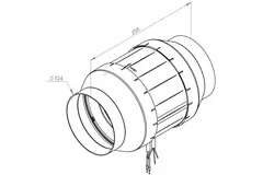 Ventilador de tubo 125mm flujo mixto ETAMASTER - EM 125L EC 01