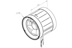 Ventilador de tubo 150mm flujo mixto ETAMASTER - EM 150 EC 02